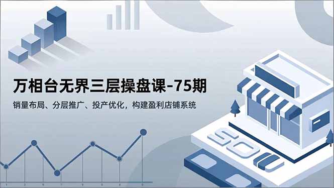 万相台无界三层操盘课-75期，销量布局、分层推广、投产优化，构建盈利店铺系统-智联创客