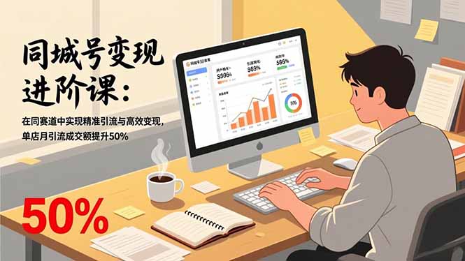 同城号变现进阶课：在同城赛道中实现精准引流与高效变现，单店月引流成交额提升50%-智联创客