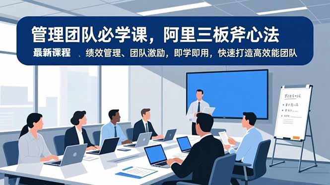 管理团队必学课，阿里三板斧心法、绩效管理、团队激励，即学即用，快速打造高效能团队-智联创客