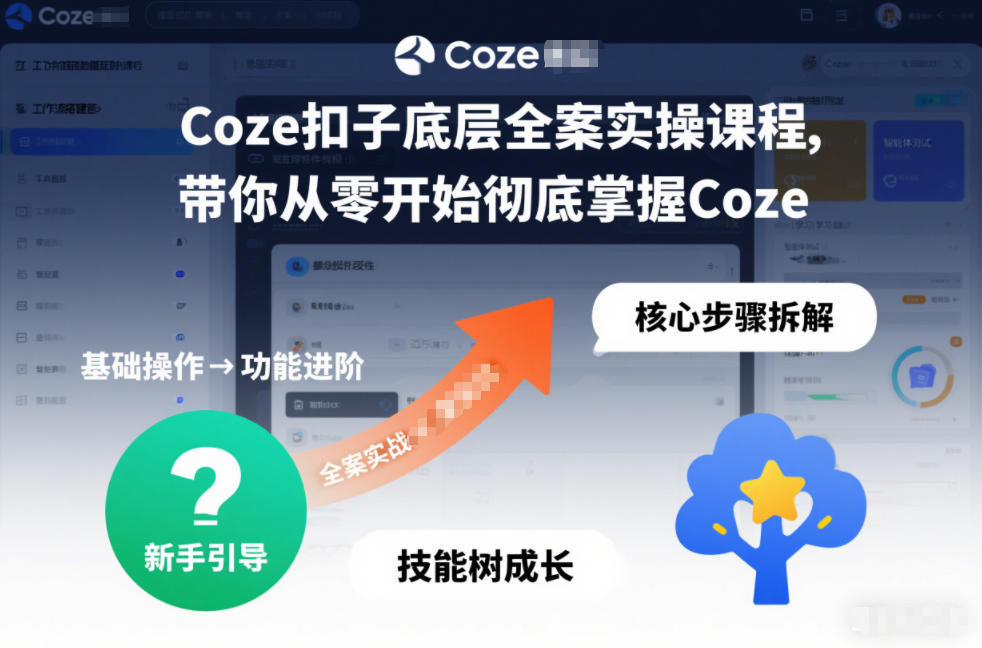 Coze扣子底层全案实操课程,带你从零开始彻底掌握Coze-智联创客