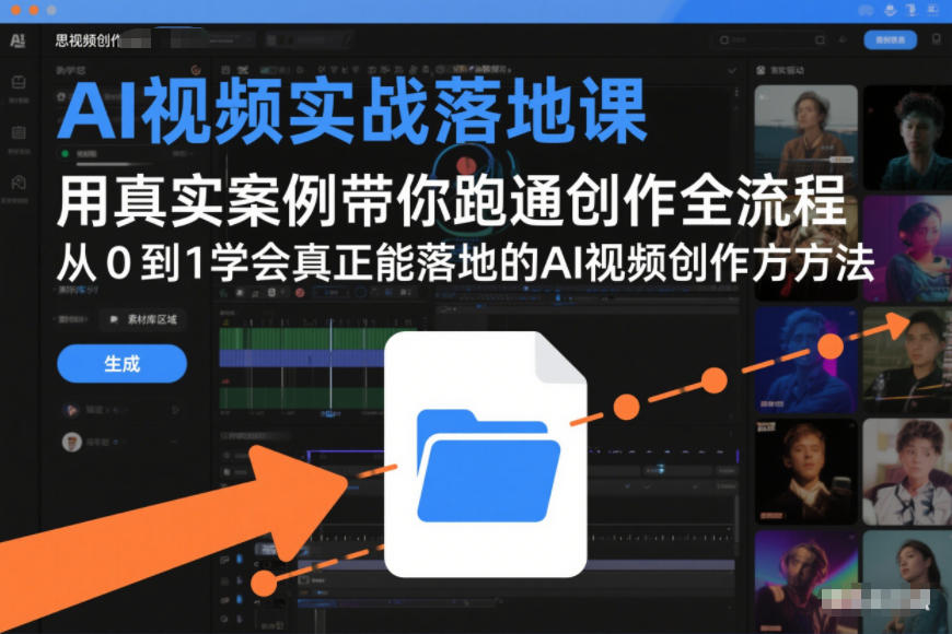 AI视频实战落地课，用真实案例带你跑通创作全流程，从0到1学会真正能落地的AI视频创作方法-智联创客
