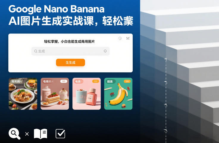Google Nano Banana AI图片生成实战课，轻松掌握，小白也能生成商用图片-智联创客