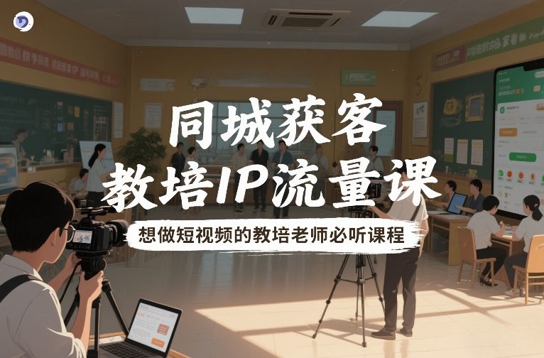同城获客，教培IP流量课，想做短视频的教培老师必听课程-智联创客