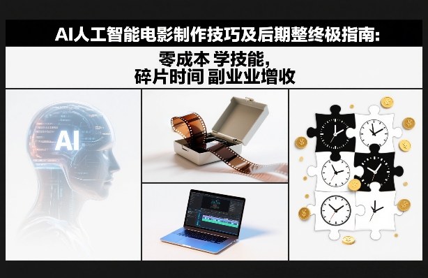 AI人工智能电影制作技巧及后期完整终极指南：零成本学技能，碎片时间副业增收-智联创客