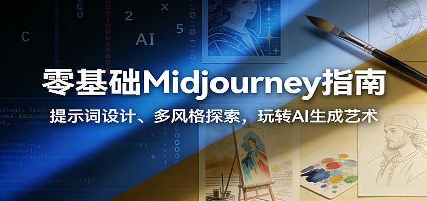 零基础Midjourney指南:提示词设计、多风格探索,玩转AI生成艺术-智联创客