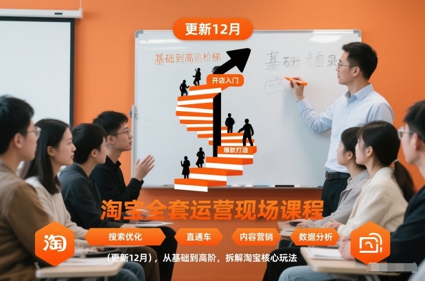 淘宝全套运营现场课程(更新12月)，从基础到高阶，拆解淘宝核心玩法-智联创客