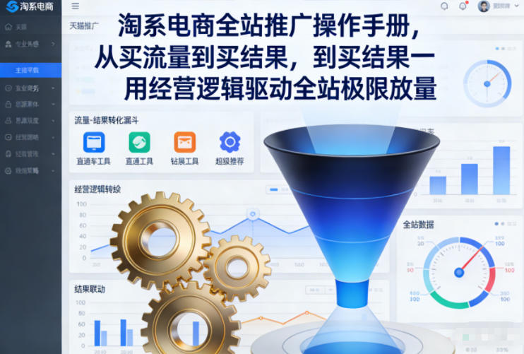 淘系电商全站推广操作手册，从买流量到买结果一用经营逻辑驱动全站极限放量-智联创客