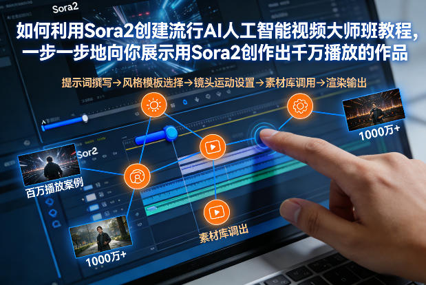 如何利用Sora2创建流行AI人工智能视频大师班，一步一步地向你展示用Sora2创作出千万播放的作品-智联创客