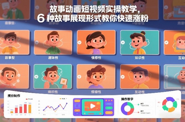 故事动画短视频实操教学,6种故事展现形式教你快速涨粉-智联创客