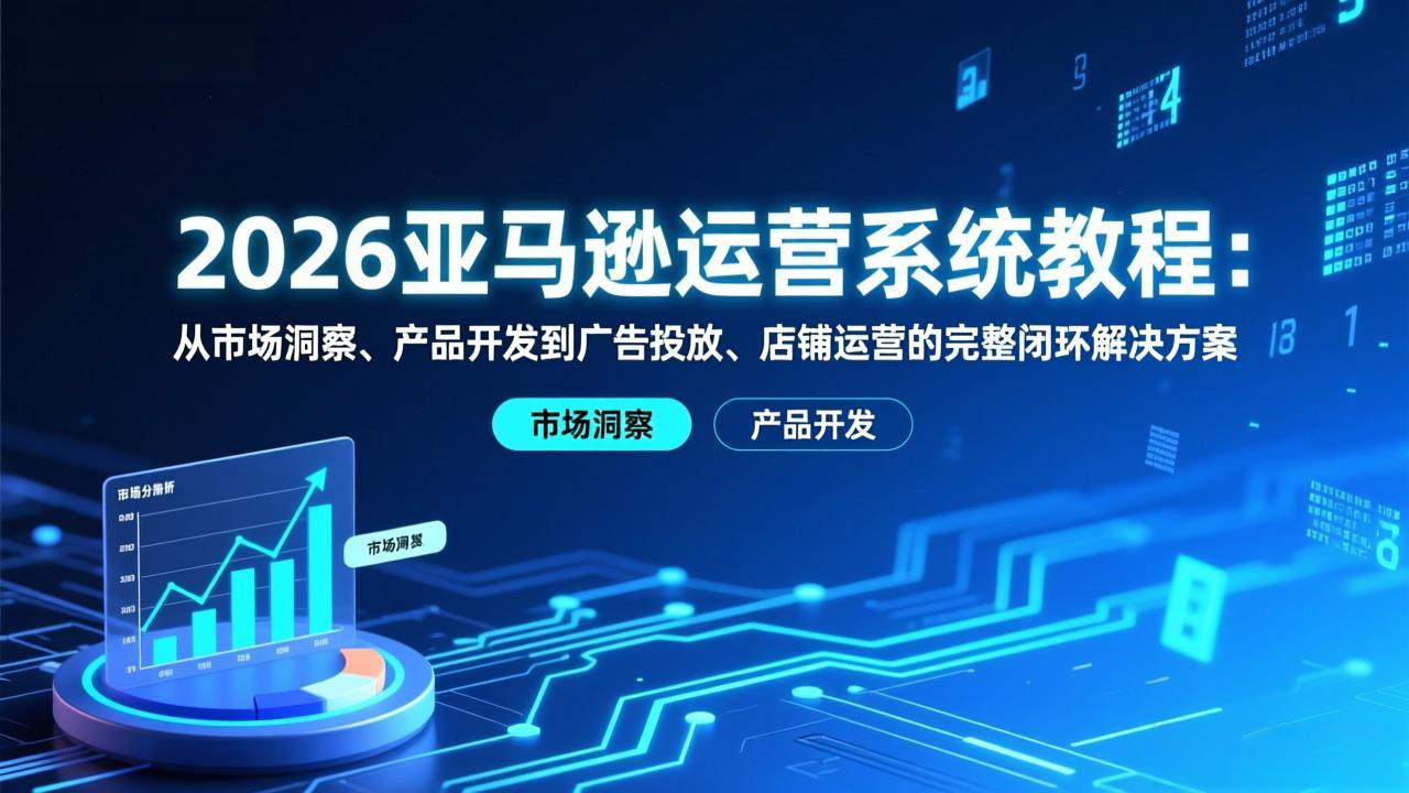 2026亚马逊运营系统教程：从市场洞察、产品开发到广告投放、店铺运营的完整闭环解决方案-智联创客