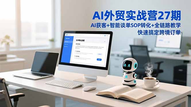 AI外贸实战营27期，AI获客+智能谈单+SOP转化+全链路教学，快速搞定跨境订单-智联创客