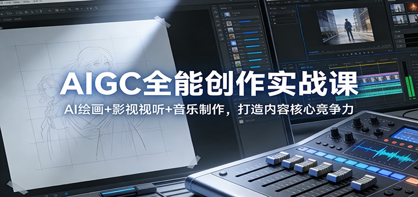 AIGC全能创作实战课：AI绘画+影视视听+音乐制作，打造内容核心竞争力-智联创客