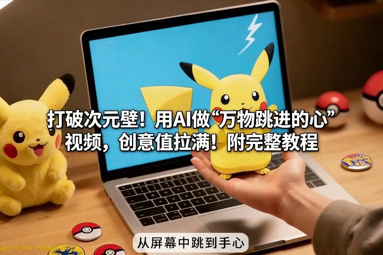 打破次元壁！用AI做【万物跳进手心】视频，创意值拉满！附完整教程-智联创客