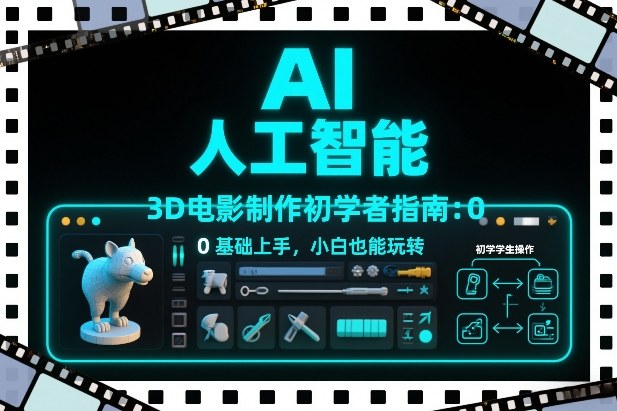 AI人工智能3D电影制作初学者指南：0基础上手，小白也能玩转-智联创客