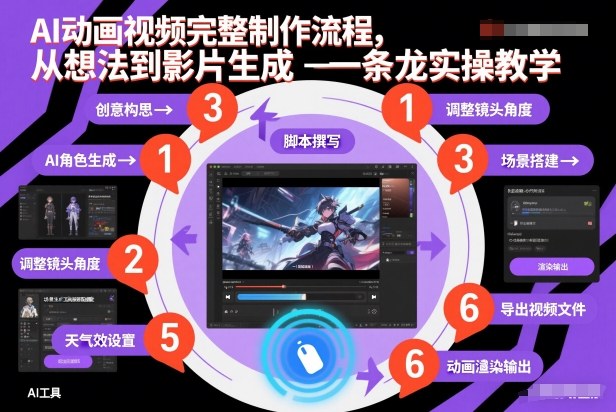 AI动画视频完整制作流程，从想法到影片生成一条龙实操教学-智联创客