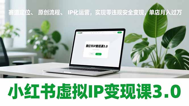 小红书虚拟IP变现课3.0，赛道定位、原创流程、IP化运营，实现零违规安全变现，单店月入过万-智联创客