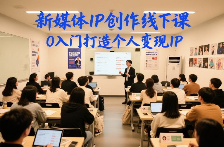 新媒体IP创作线下课，0入门打造个人变现IP-智联创客