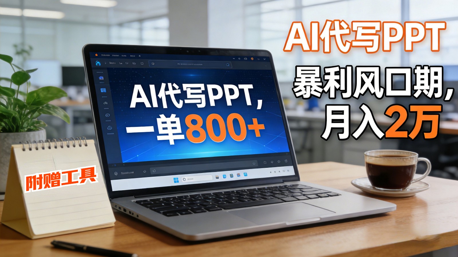 AI 代写做 PPT！一单狂赚 800+，风口期月入 2 万(工具 + 提示词直接送)-智联创客