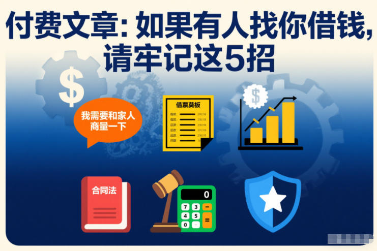 付费文章：如果有人找你借钱，请牢记这5招-智联创客