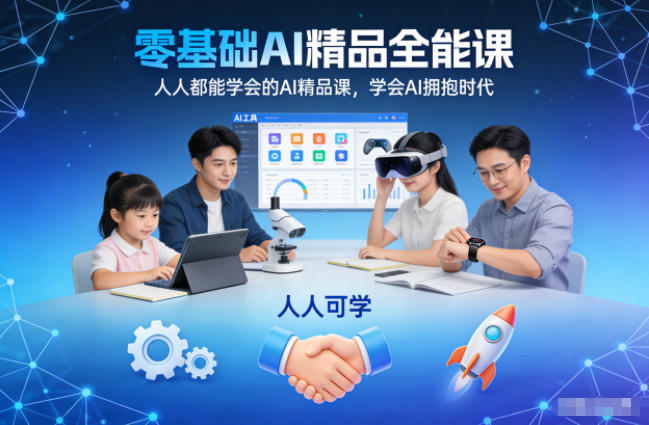零基础AI精品全能课，人人都能学会的AI精品课，学会AI拥抱时代-智联创客