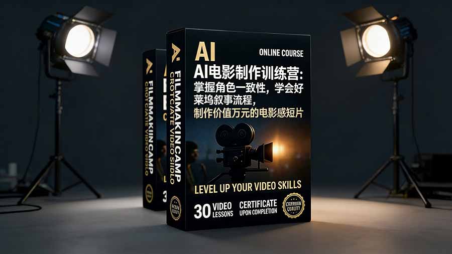 AI电影制作训练营：掌握角色一致性，学会好莱坞叙事流程，制作价值万元的电影感短片-智联创客