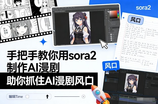 手把手教你用sora2制作AI漫剧，助你抓住AI漫剧风口-智联创客