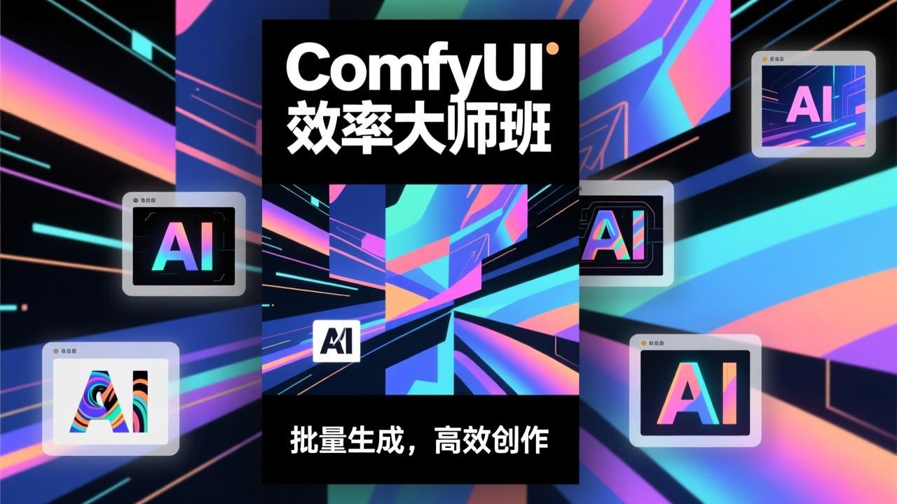 ComfyUI效率大师班：工作流搭建，批量生成，将个人AI出图效率提升5-10倍，月接单收入1-3万-智联创客