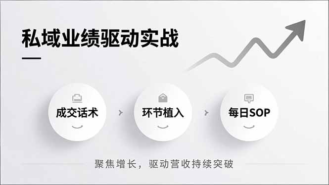 私域业绩驱动实战，成交话术、环节植入、每日SOP，聚焦增长，驱动营收持续突破-智联创客