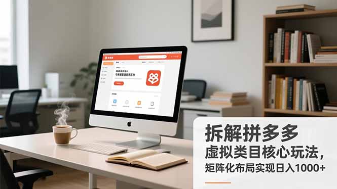 拆解拼多多虚拟类目核心玩法，矩阵化布局实现日入1000+-智联创客