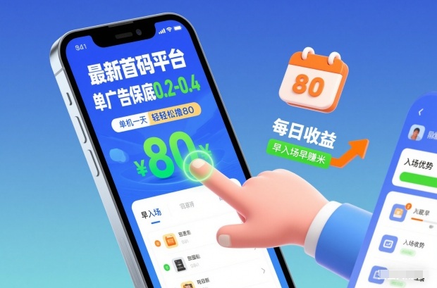 最新首码平台，单广告保底0.2-0.4，单机一天轻松撸80，早入场早賺米【揭秘】-智联创客