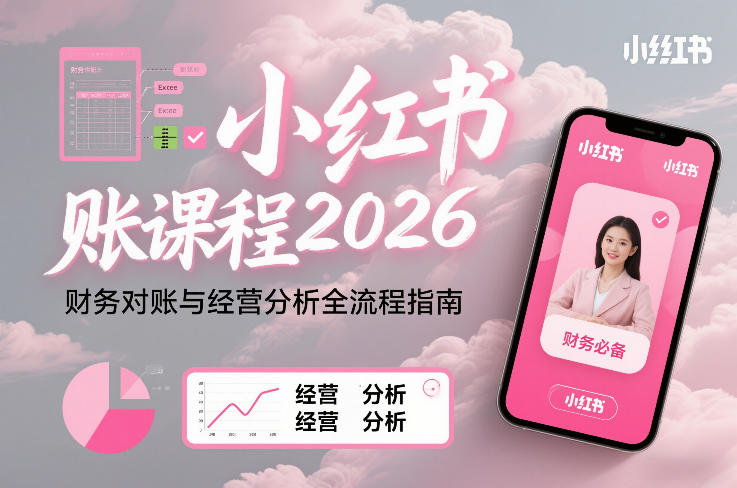 小红书对账课程2026，财务对账与经营分析全流程指南-智联创客