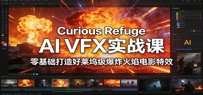 Curious Refuge AI VFX实战课，零基础打造好莱坞级爆炸火焰电影特效-智联创客
