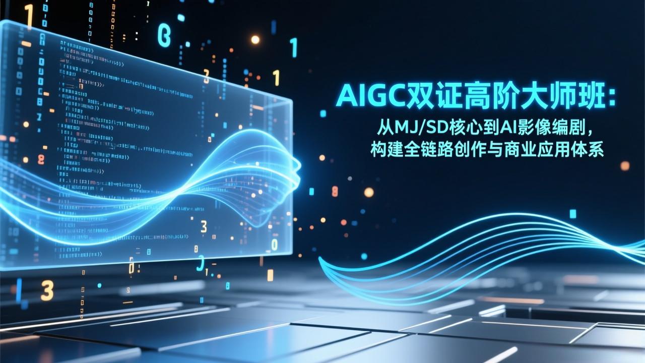 AIGC双证高阶大师班：从MJ/SD核心到AI影像编剧，构建全链路创作与商业应用体系-智联创客