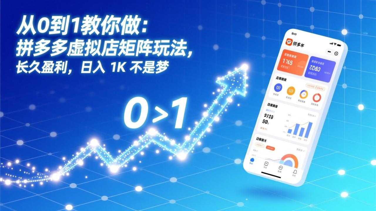 从0到1教你做：拼多多虚拟店矩阵玩法，长久盈利，日入 1K 不是梦-智联创客